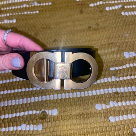 fake white and gold ferragamo belt|authentic ferragamo belt.